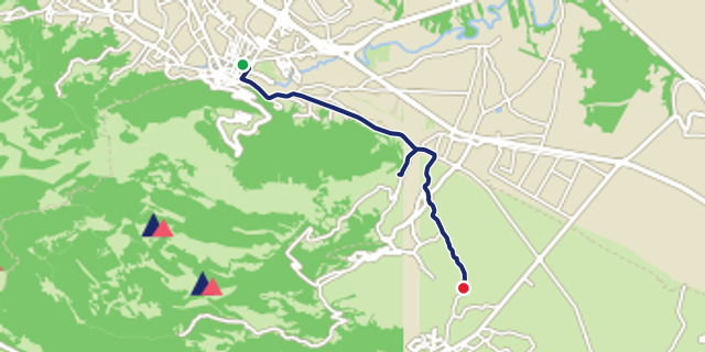 Mappa del percorso Bojano Campochiaro Matese