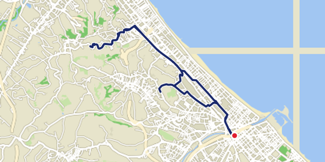 Mappa del percorso Pescara Lungomare Maratonina del Mare