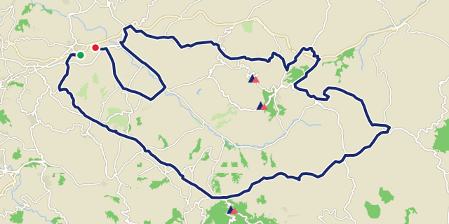 Mappa del percorso Alta Irpinia da Grottaminarda - Frigento - Guardia dei Lombardi - Bisaccia