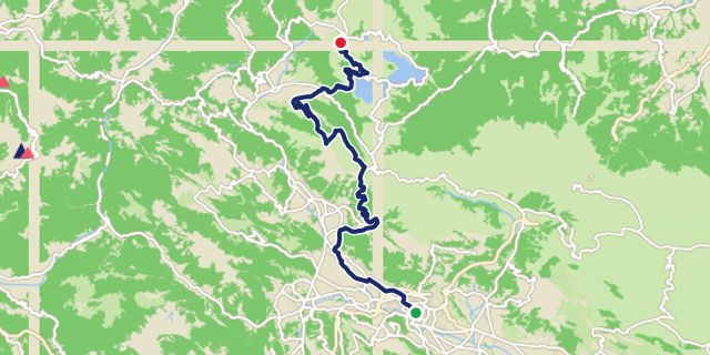 Mappa del percorso Passo delle Capannelle e Lago di Campotosto