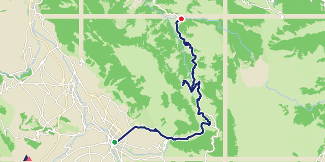 Mappa del percorso Sulmona Caramanico Terme
