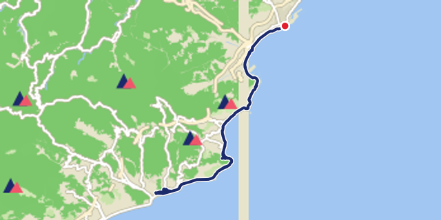 Mappa del percorso Savona Finale Aurelia