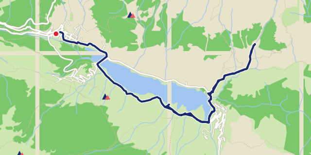 Mappa del percorso Lago di Barrea Civitella Alfedena MTB