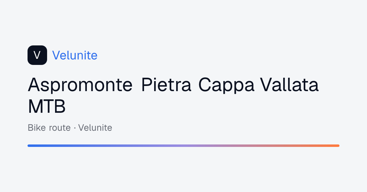 Aspromonte Pietra Cappa Vallata MTB: mappa, distanza e dislivello del percorso