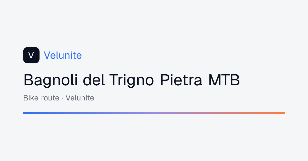 Bagnoli del Trigno Pietra MTB: mappa, distanza e dislivello del percorso