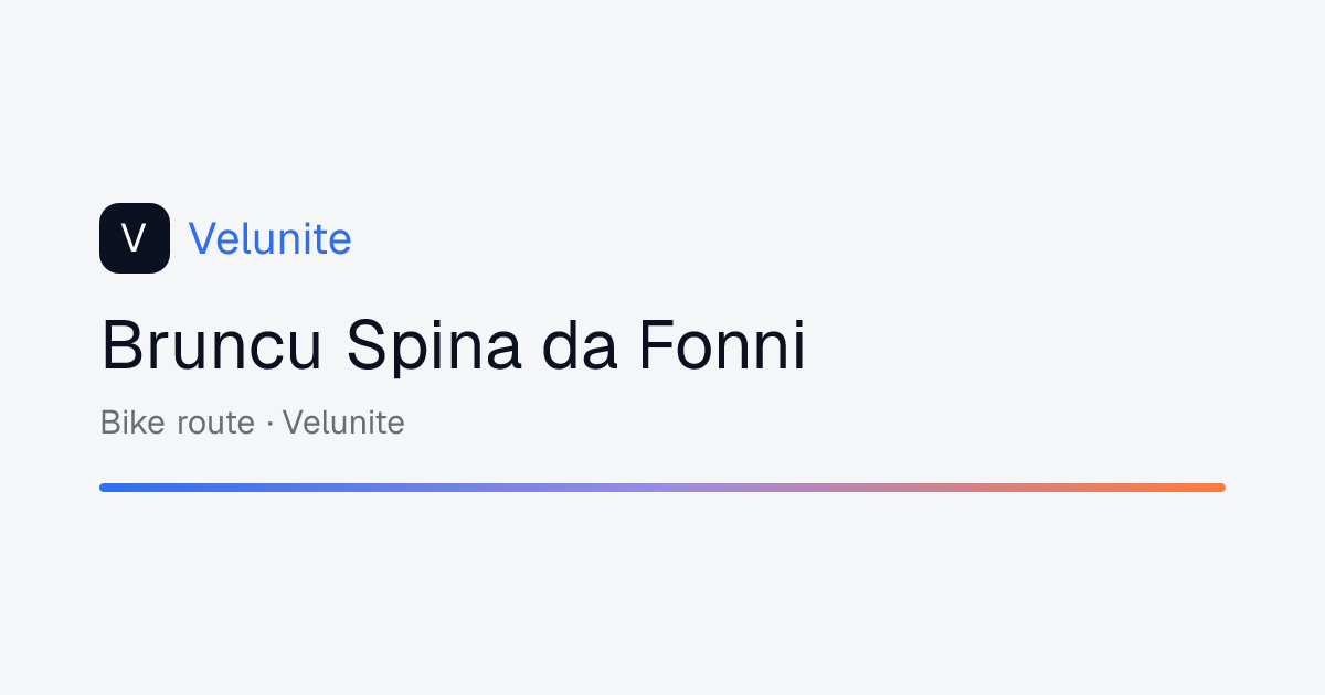 Bruncu Spina da Fonni: mappa, distanza e dislivello del percorso