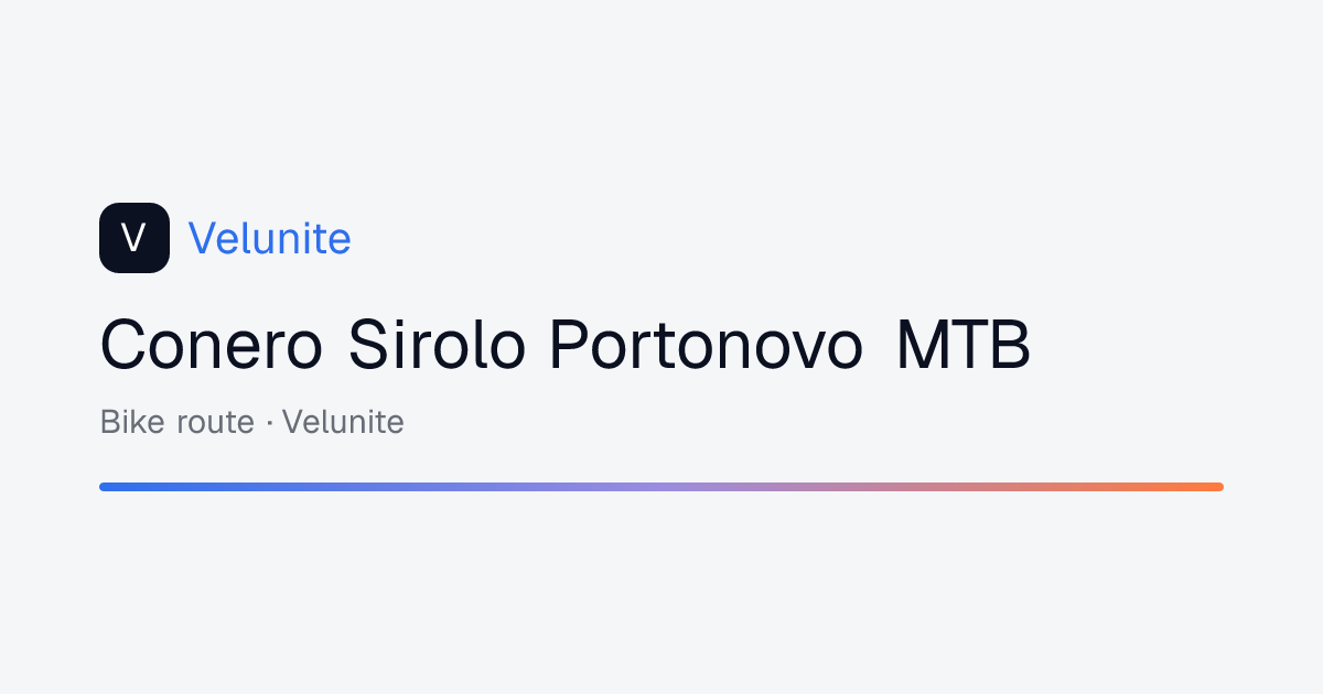 Conero Sirolo Portonovo MTB: mappa, distanza e dislivello del percorso