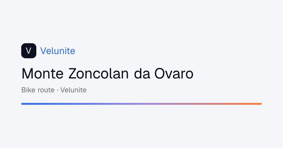 Monte Zoncolan da Ovaro: mappa, distanza e dislivello del percorso
