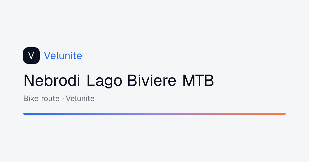 Nebrodi Lago Biviere MTB: mappa, distanza e dislivello del percorso