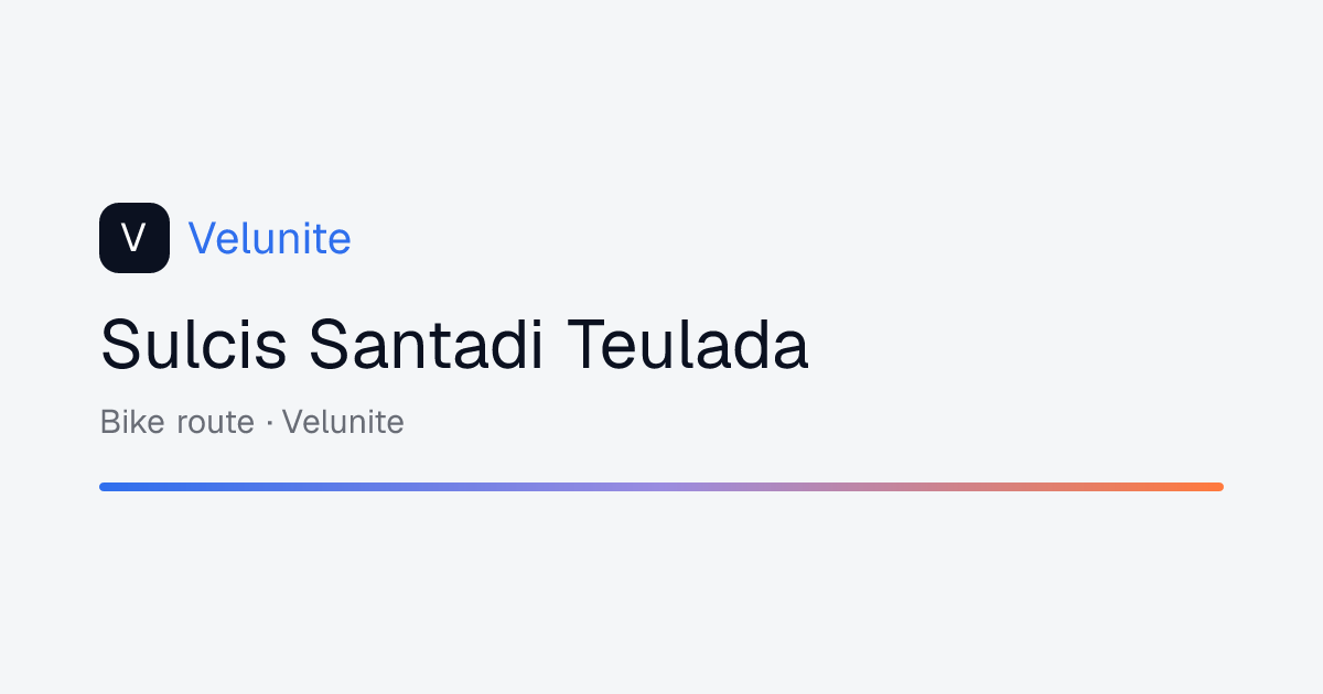 Sulcis Santadi Teulada: mappa, distanza e dislivello del percorso