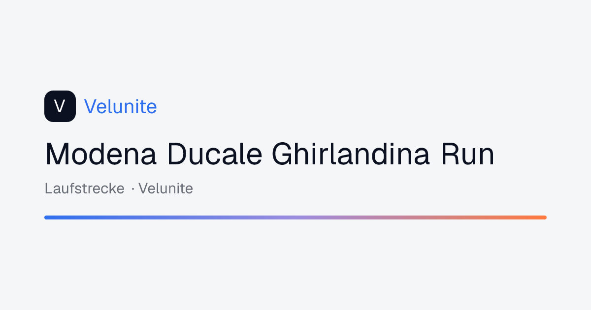 Modena Ducale Ghirlandina Run: mappa, distanza e dislivello del percorso