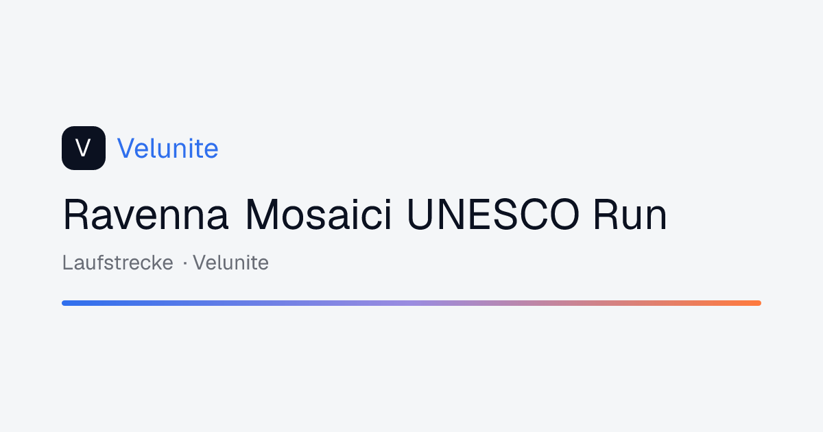 Ravenna Mosaici UNESCO Run: mappa, distanza e dislivello del percorso