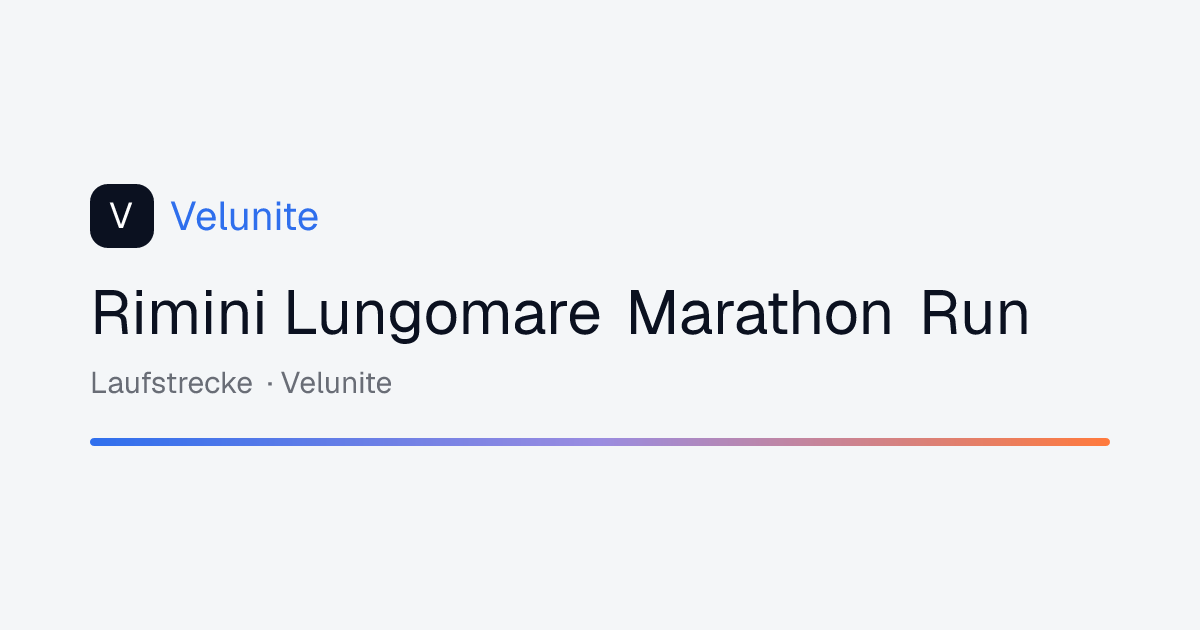 Rimini Lungomare Marathon Run: mappa, distanza e dislivello del percorso