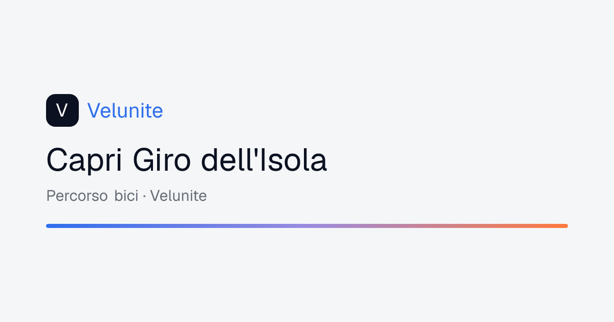 Capri Giro dell'Isola: mappa, distanza e dislivello del percorso