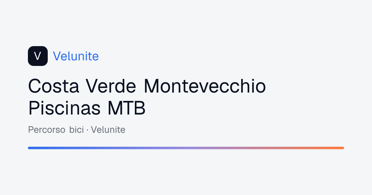 Costa Verde Montevecchio Piscinas MTB: mappa, distanza e dislivello del percorso