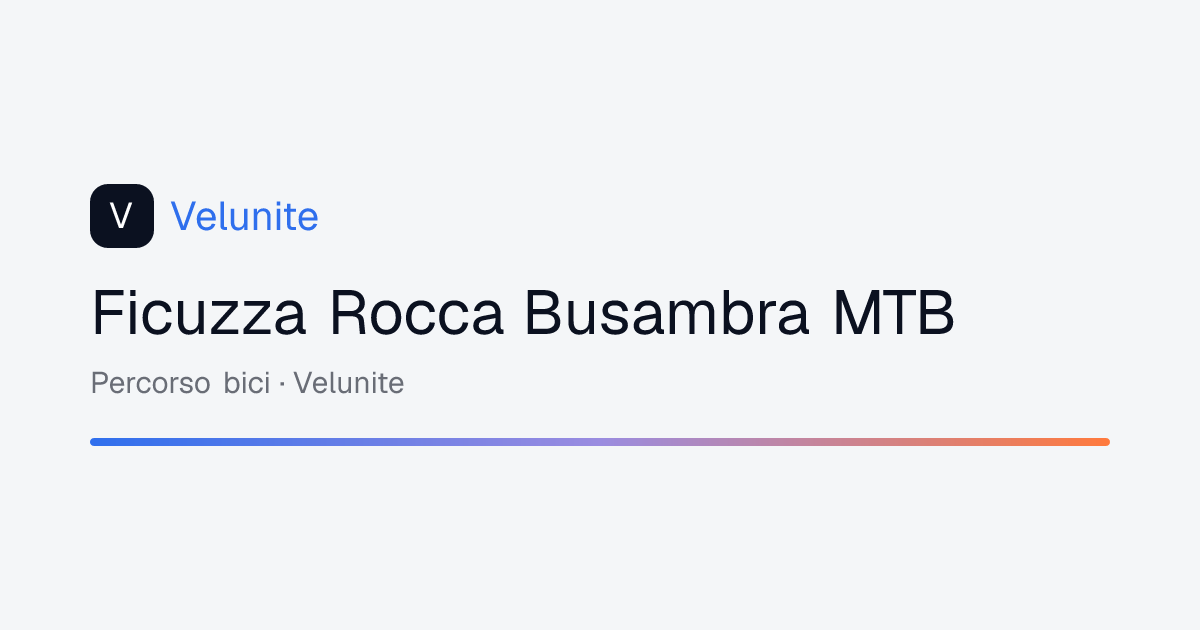 Ficuzza Rocca Busambra MTB: mappa, distanza e dislivello del percorso