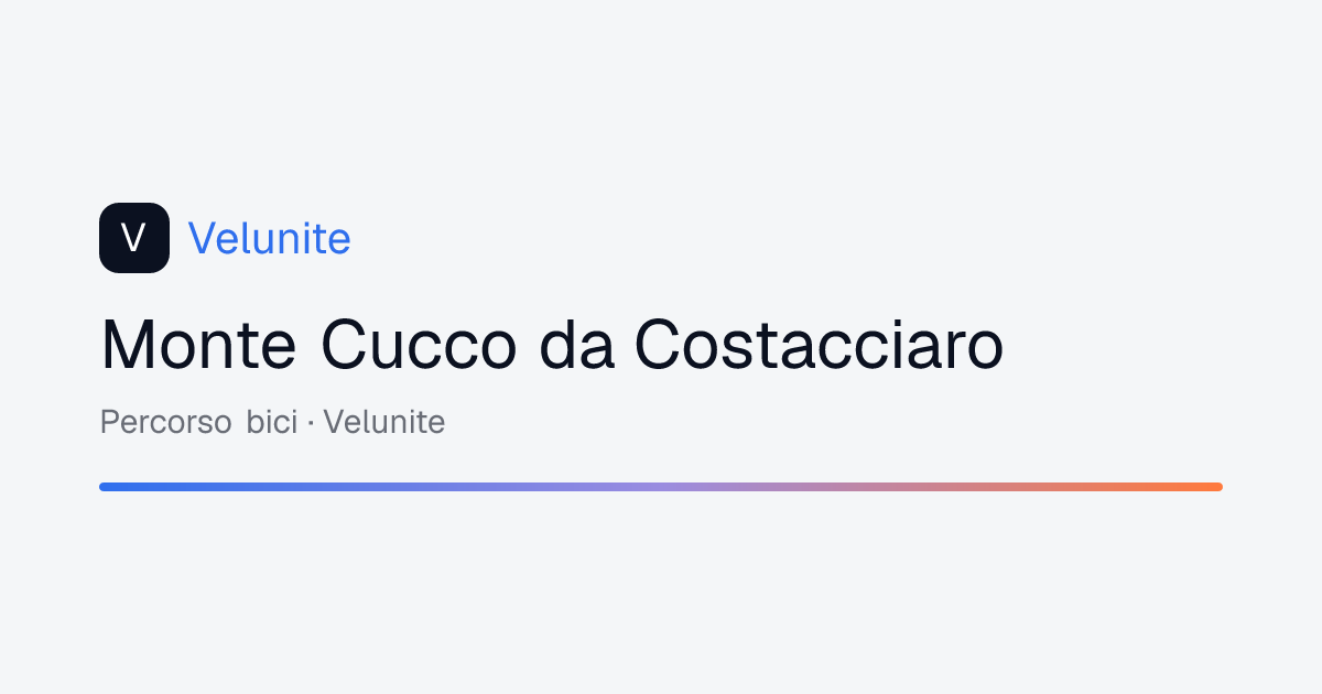 Monte Cucco da Costacciaro: mappa, distanza e dislivello del percorso