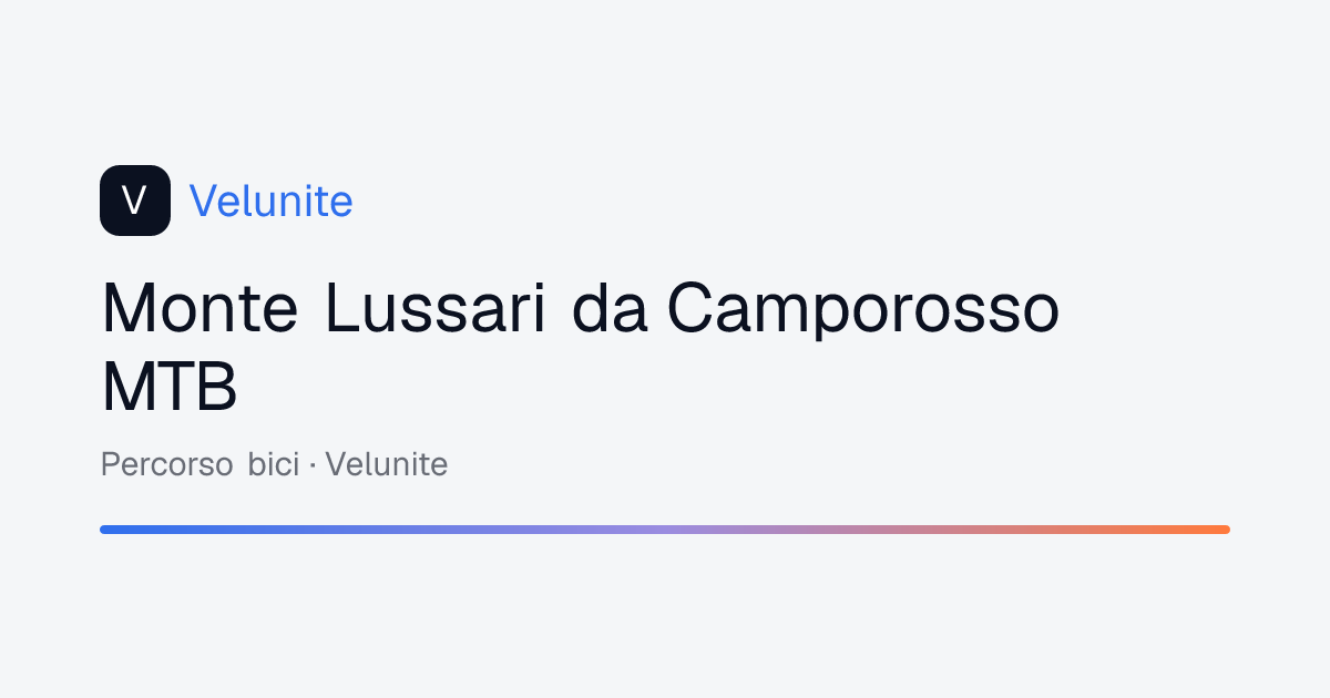 Monte Lussari da Camporosso MTB: mappa, distanza e dislivello del percorso