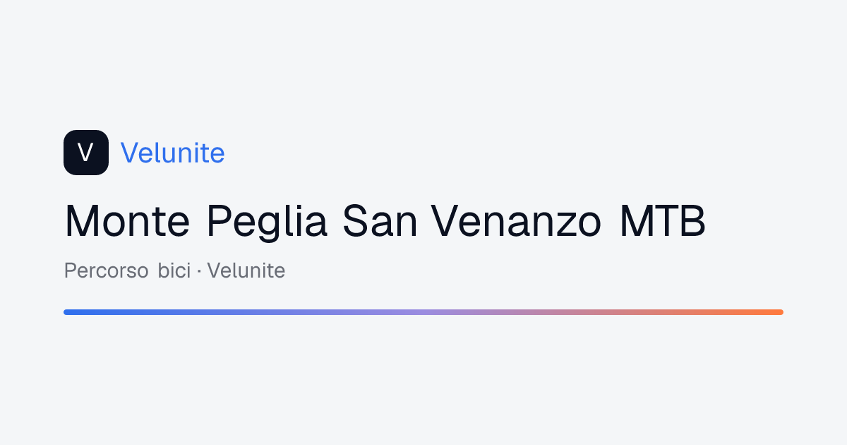 Monte Peglia San Venanzo MTB: mappa, distanza e dislivello del percorso