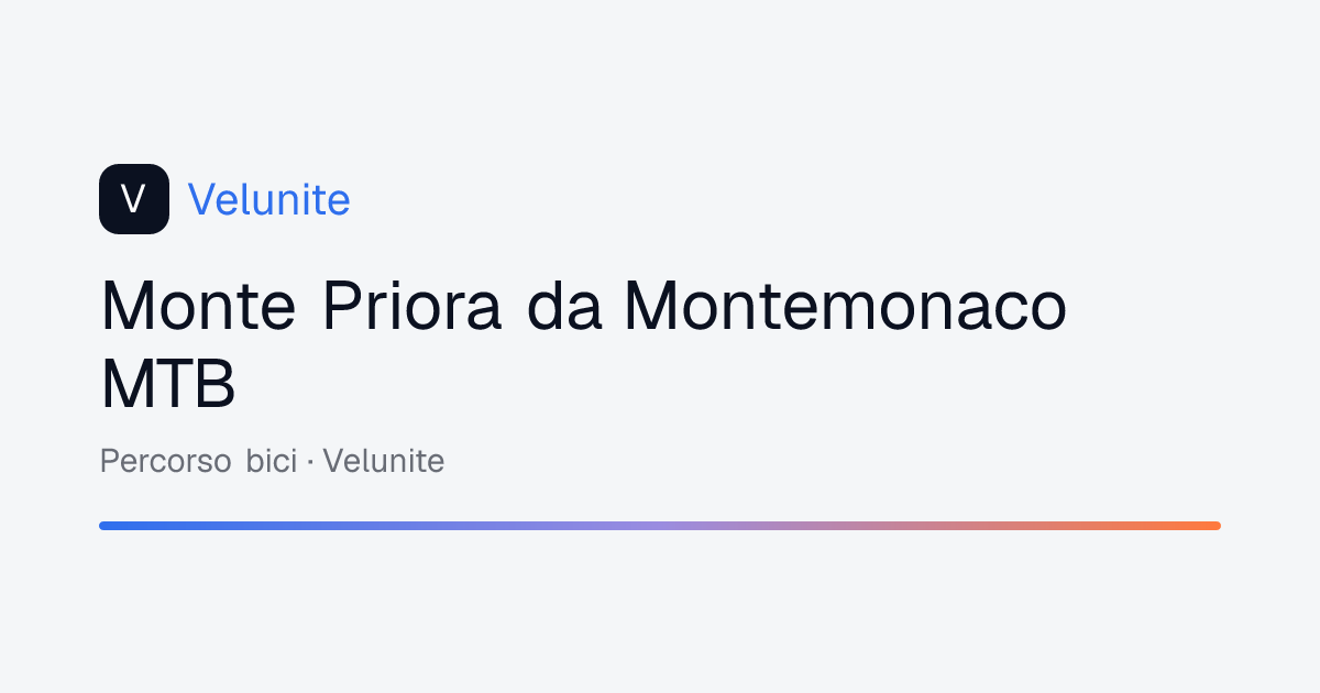 Monte Priora da Montemonaco MTB: mappa, distanza e dislivello del percorso