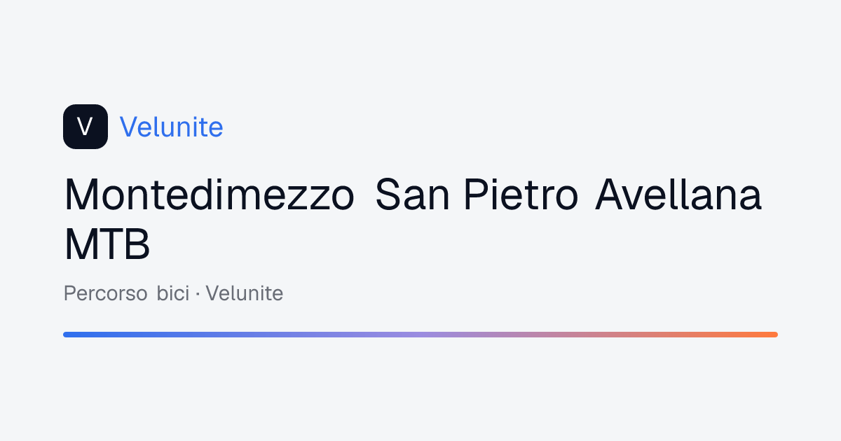 Montedimezzo San Pietro Avellana MTB: mappa, distanza e dislivello del percorso
