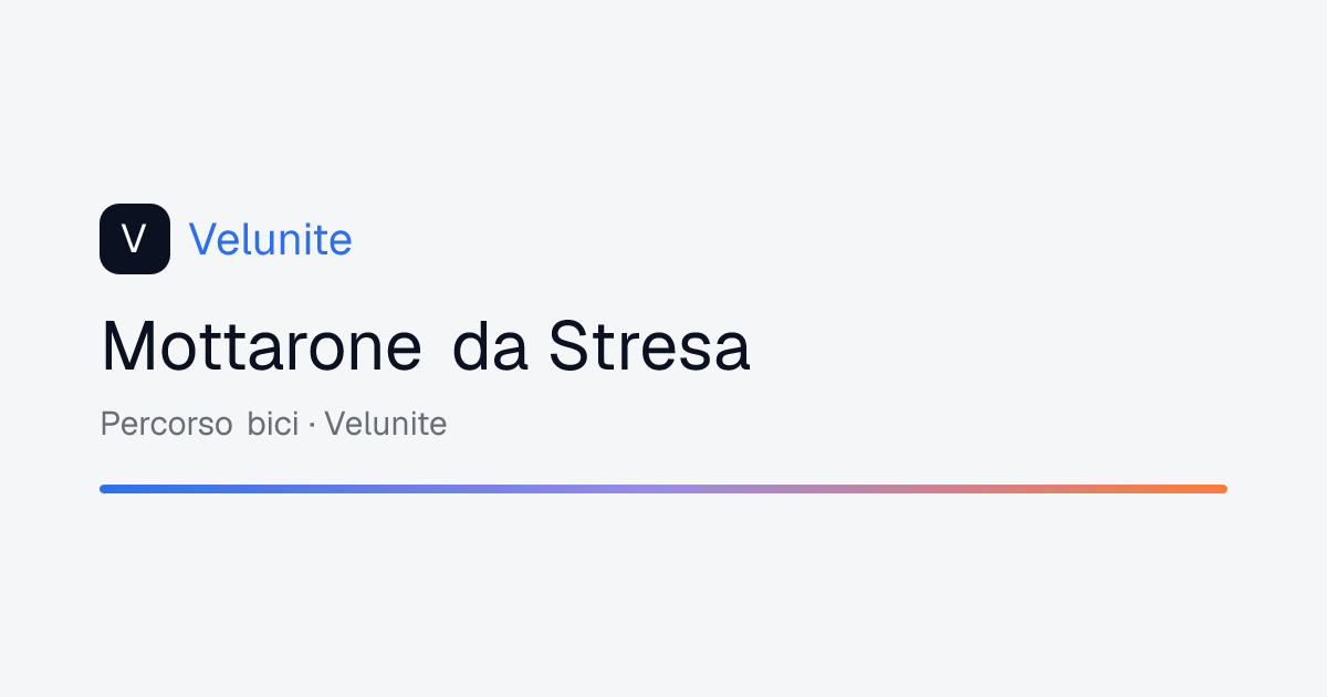Mottarone da Stresa: mappa, distanza e dislivello del percorso