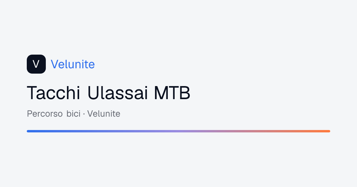 Tacchi Ulassai MTB: mappa, distanza e dislivello del percorso
