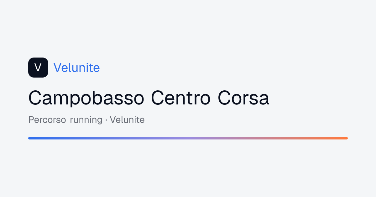 Campobasso Centro Corsa: mappa, distanza e dislivello del percorso