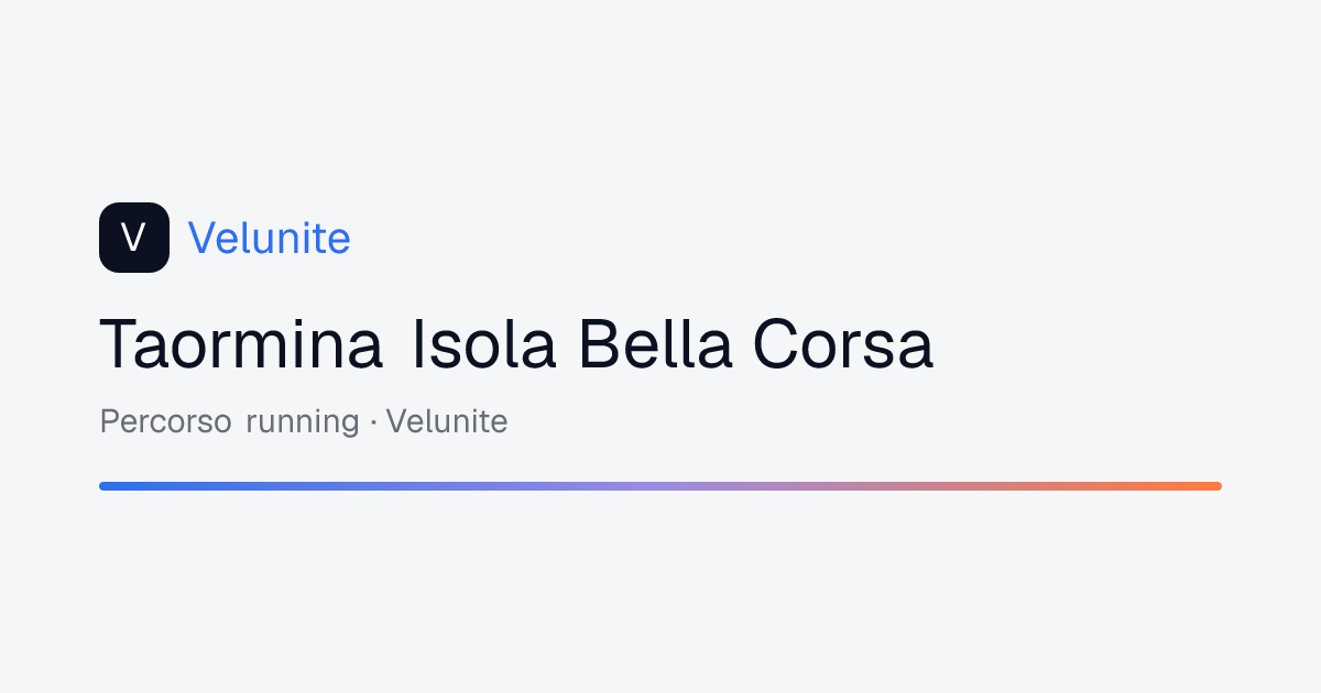 Taormina Isola Bella Corsa: mappa, distanza e dislivello del percorso