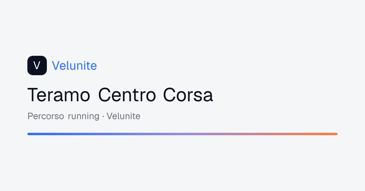 Teramo Centro Corsa: mappa, distanza e dislivello del percorso