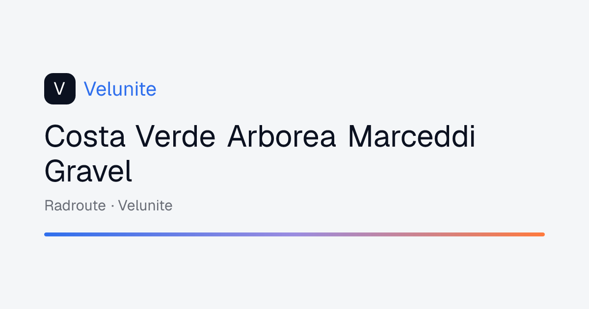 Costa Verde Arborea Marceddi Gravel: mappa, distanza e dislivello del percorso
