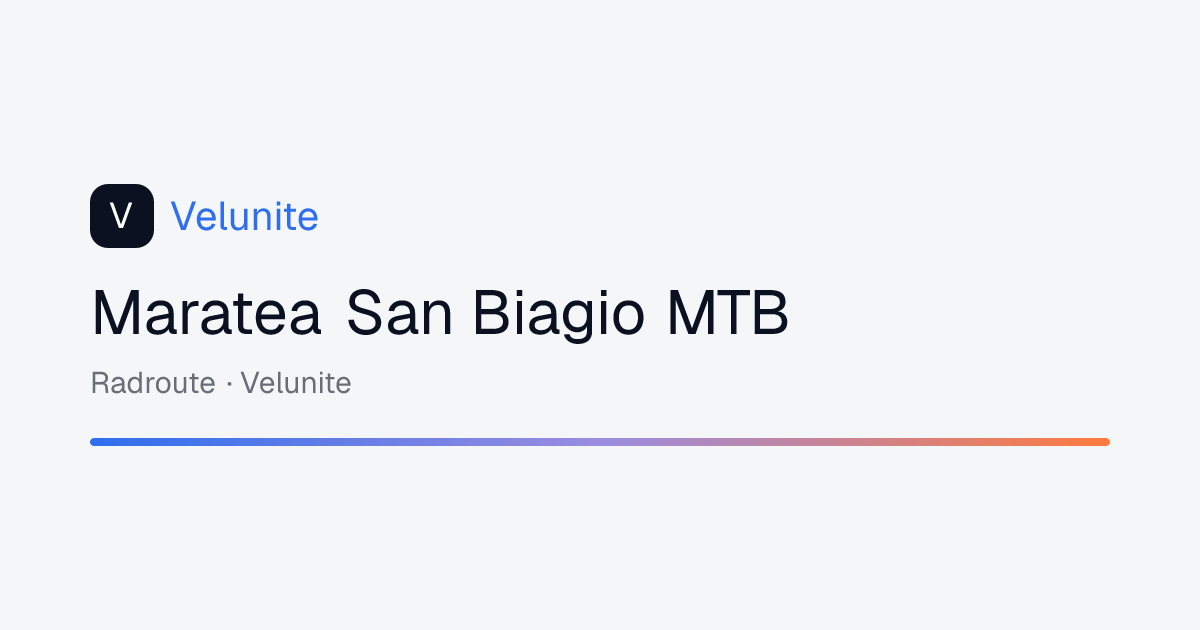 Maratea San Biagio MTB: mappa, distanza e dislivello del percorso