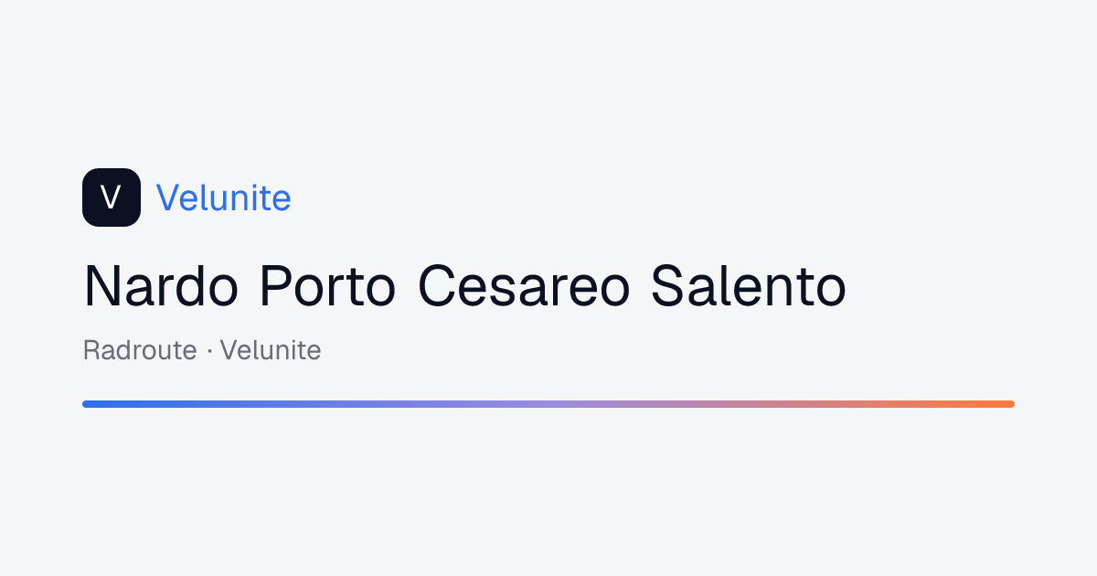 Nardo Porto Cesareo Salento: mappa, distanza e dislivello del percorso