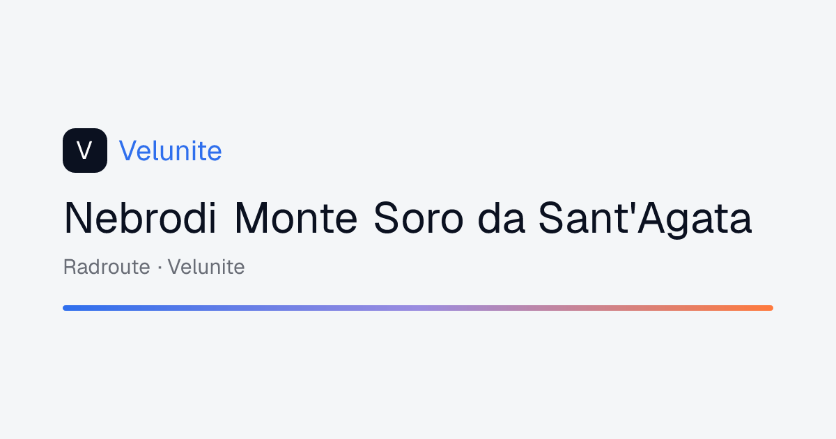 Nebrodi Monte Soro da Sant'Agata: mappa, distanza e dislivello del percorso