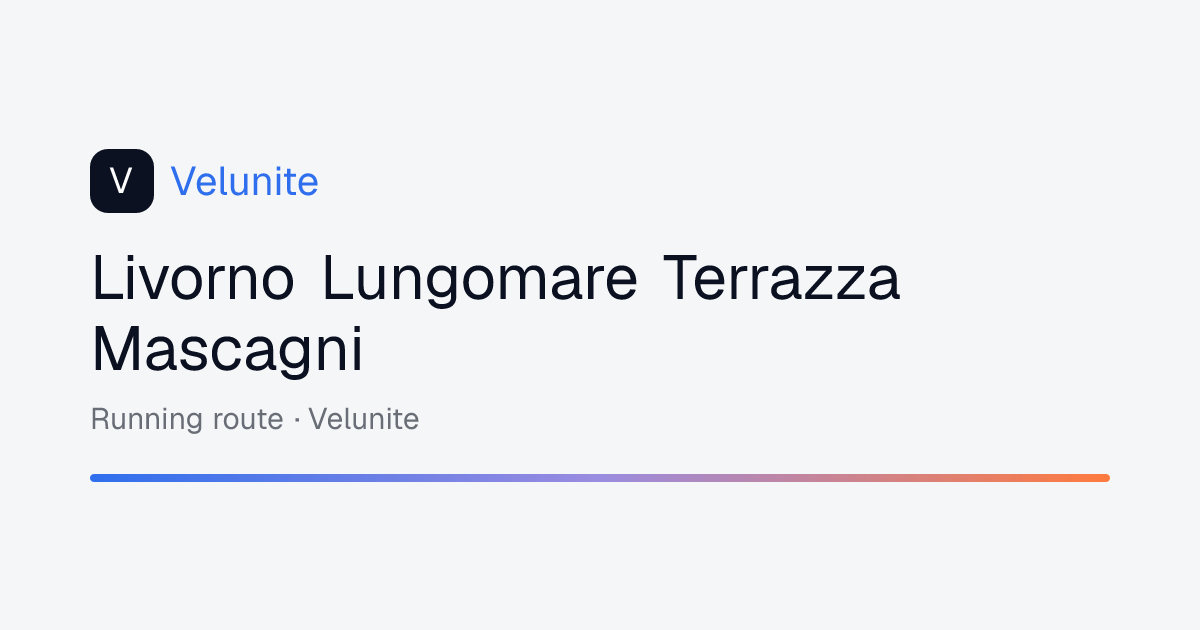 Livorno Lungomare Terrazza Mascagni: mappa, distanza e dislivello del percorso