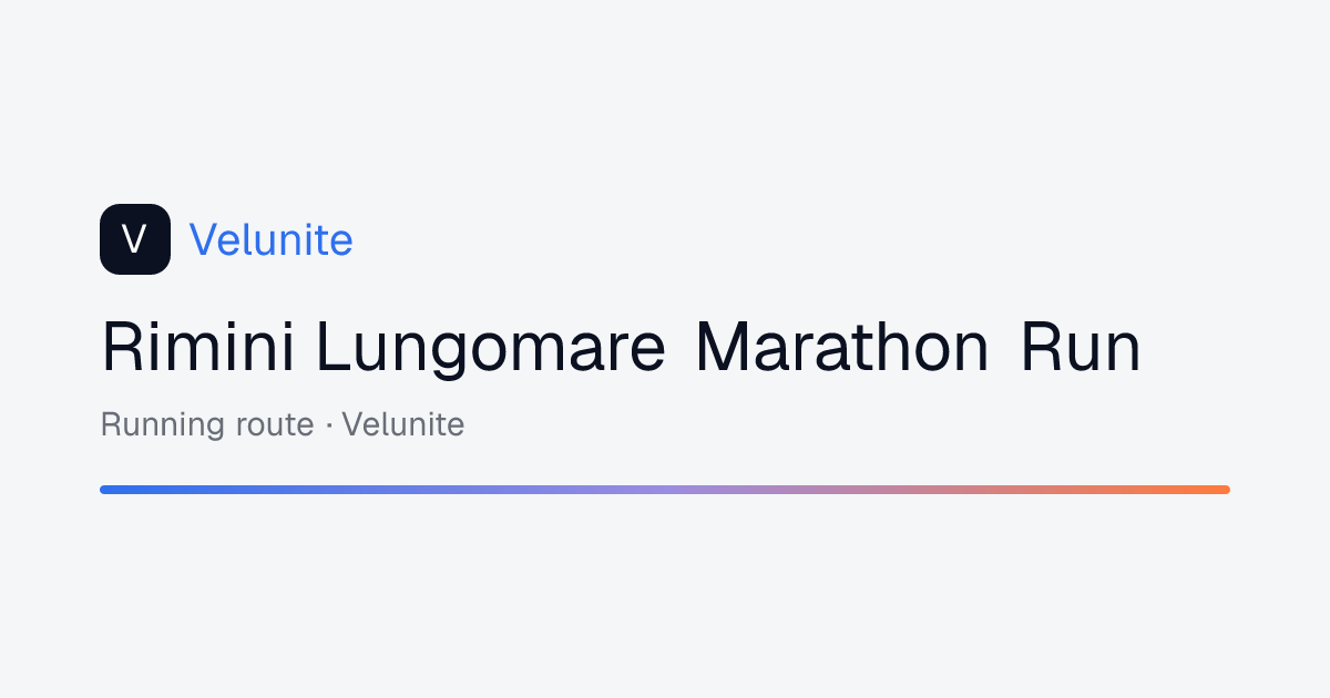 Rimini Lungomare Marathon Run: mappa, distanza e dislivello del percorso