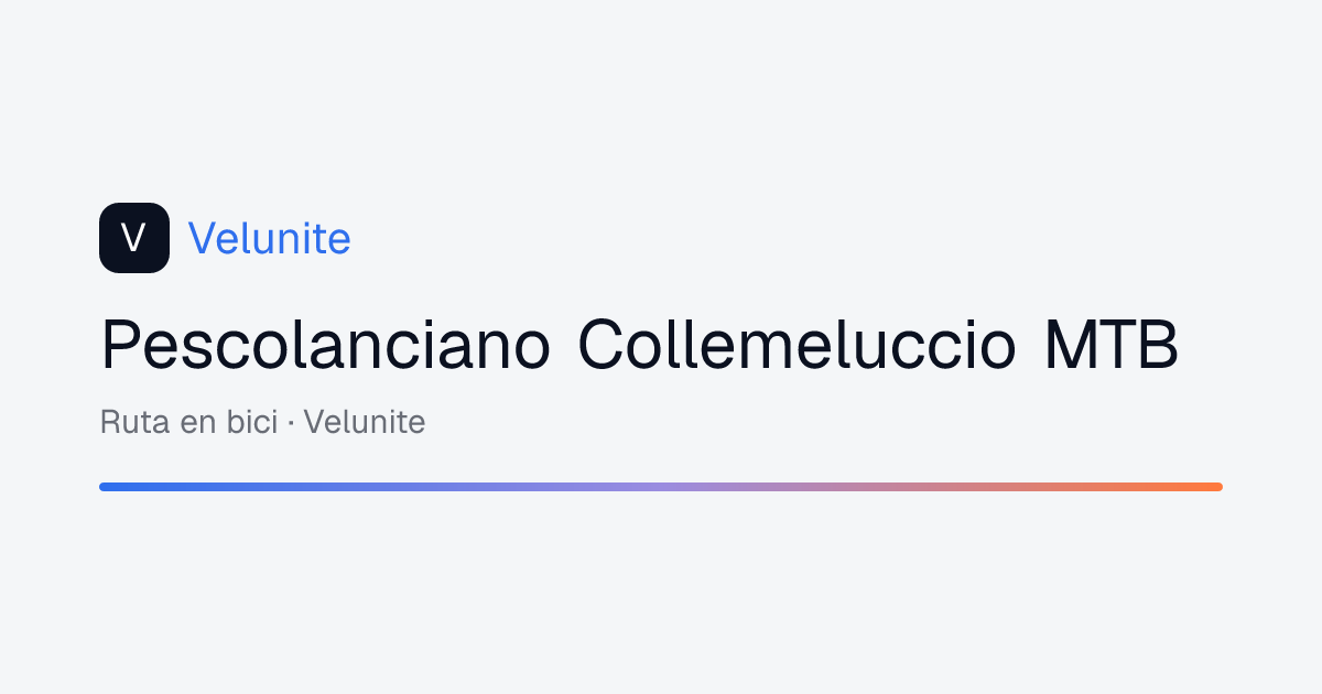 Pescolanciano Collemeluccio MTB: mappa, distanza e dislivello del percorso