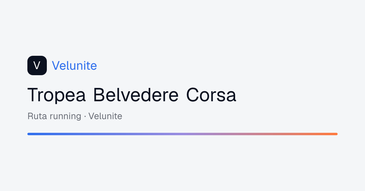 Tropea Belvedere Corsa: mappa, distanza e dislivello del percorso